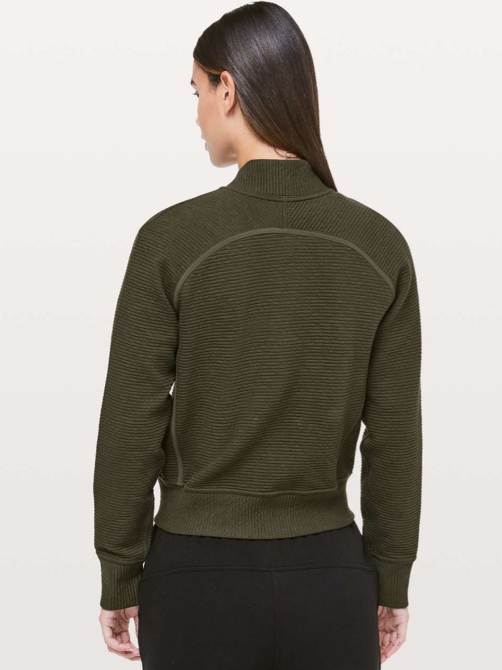 Lululemon On Repeat Bomber Dark Olive Green size 8 - Picture 4 of 16